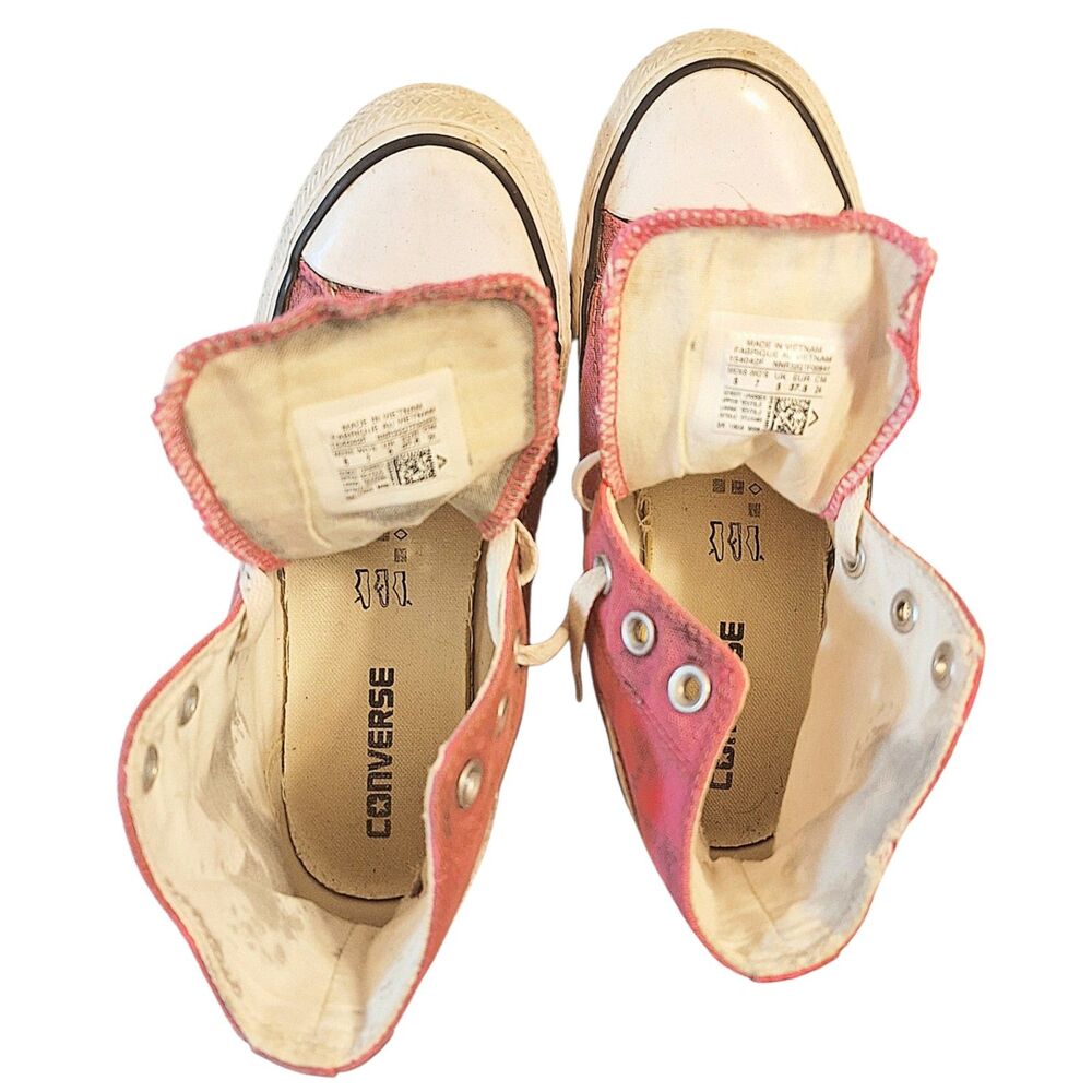 Distressed Faded Pink Converse Chuck Taylor All Star High Top Men Sz 5 Wmns Sz 7 - Picture 4 of 5
